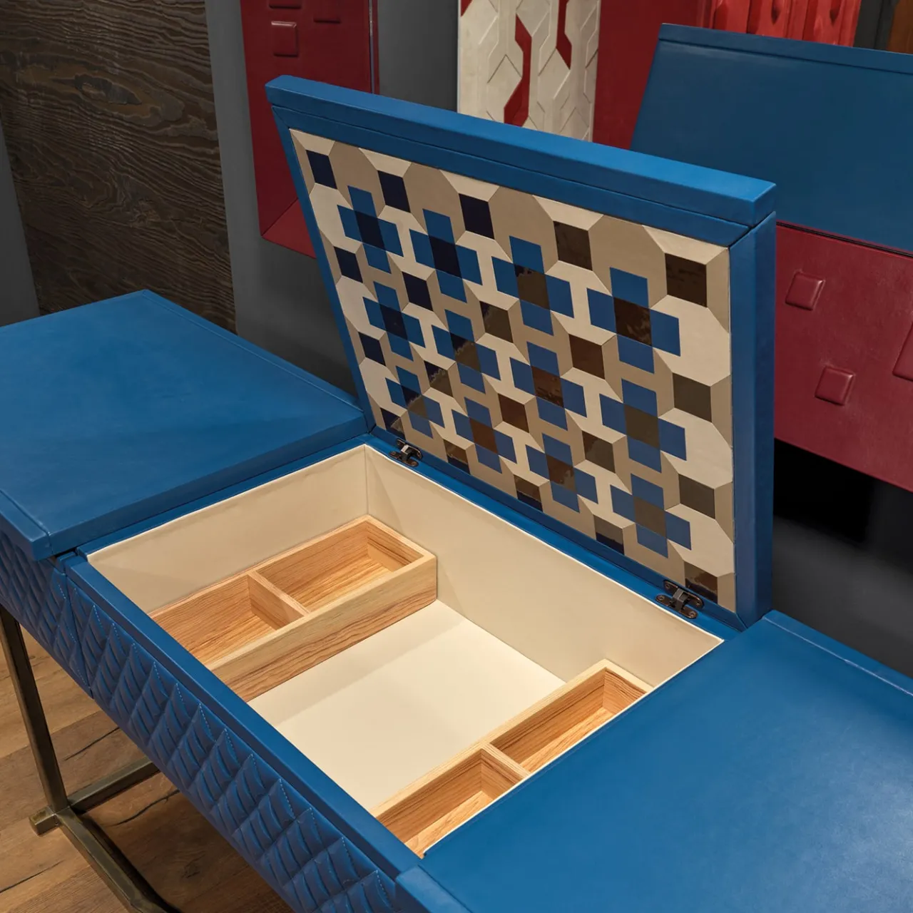 Artèpura Consoles<Sophia Blue Leather Console