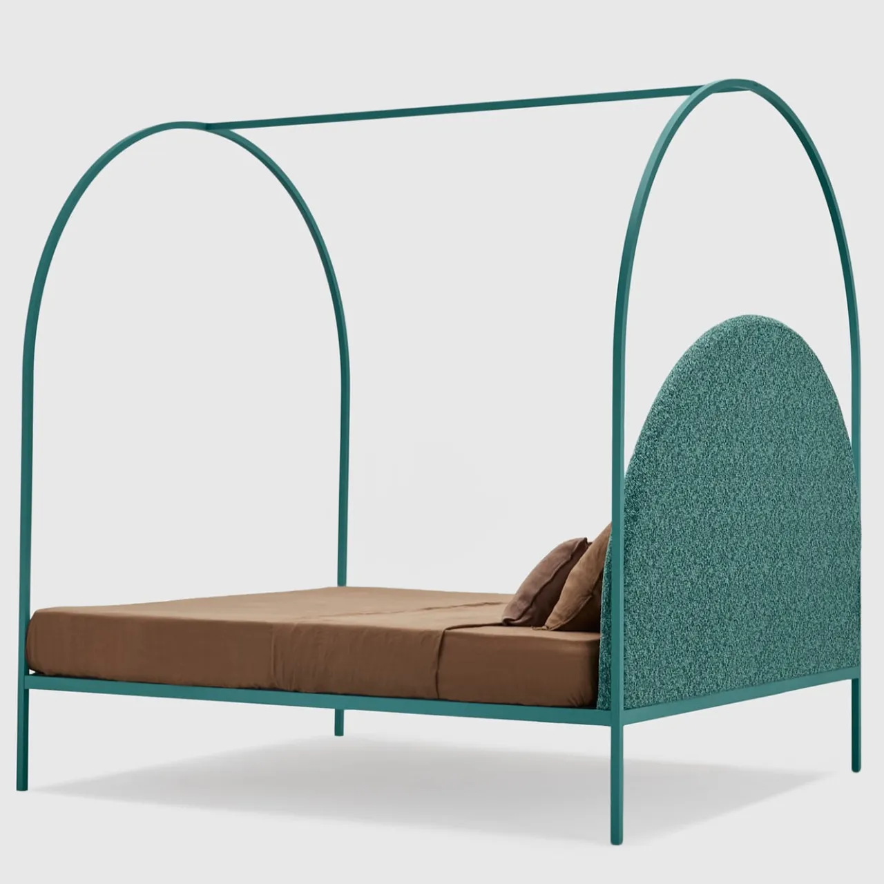 Lispi Beds<Sottiletto Green Iron Canopy Double Bed by Giulio Iacchetti