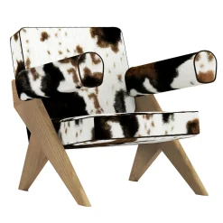 Giopagani Lounge Chairs<Souvenir Cowhide Fur And Elm Wood Lounge Chair