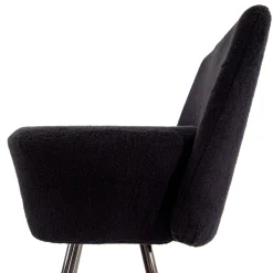 PuraVisione Bar Stools<SPACE CADET Black Bar Stool with Chrome Base