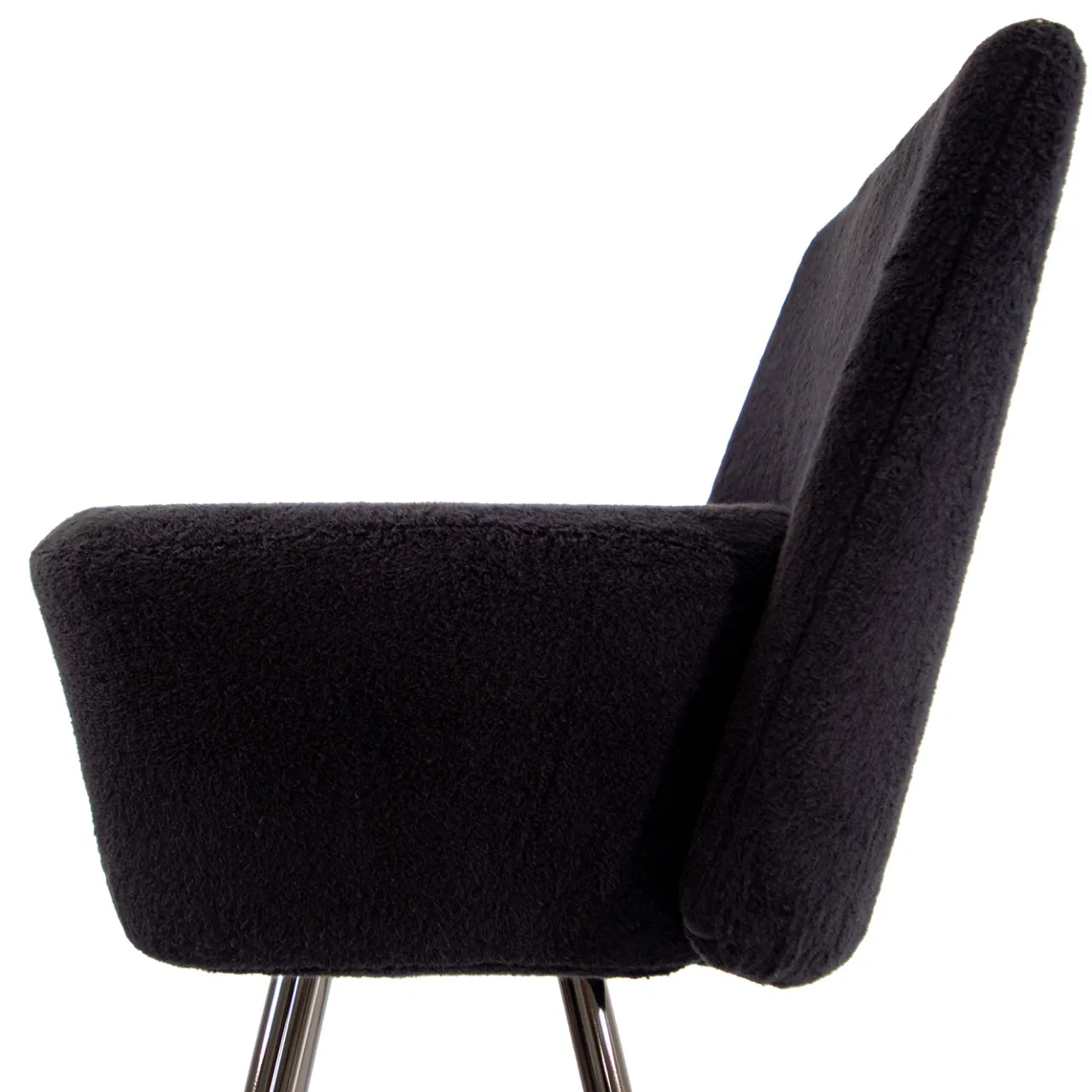 PuraVisione Bar Stools<SPACE CADET Black Bar Stool with Chrome Base