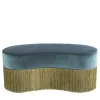 Lorenza Bozzoli Couture Ottomans & Poufs<Sparkle Bean Green Ottoman with Gold and Green Fringe