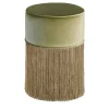 Lorenza Bozzoli Couture Ottomans & Poufs<Sparkle Green Pouf with Gold Fringe