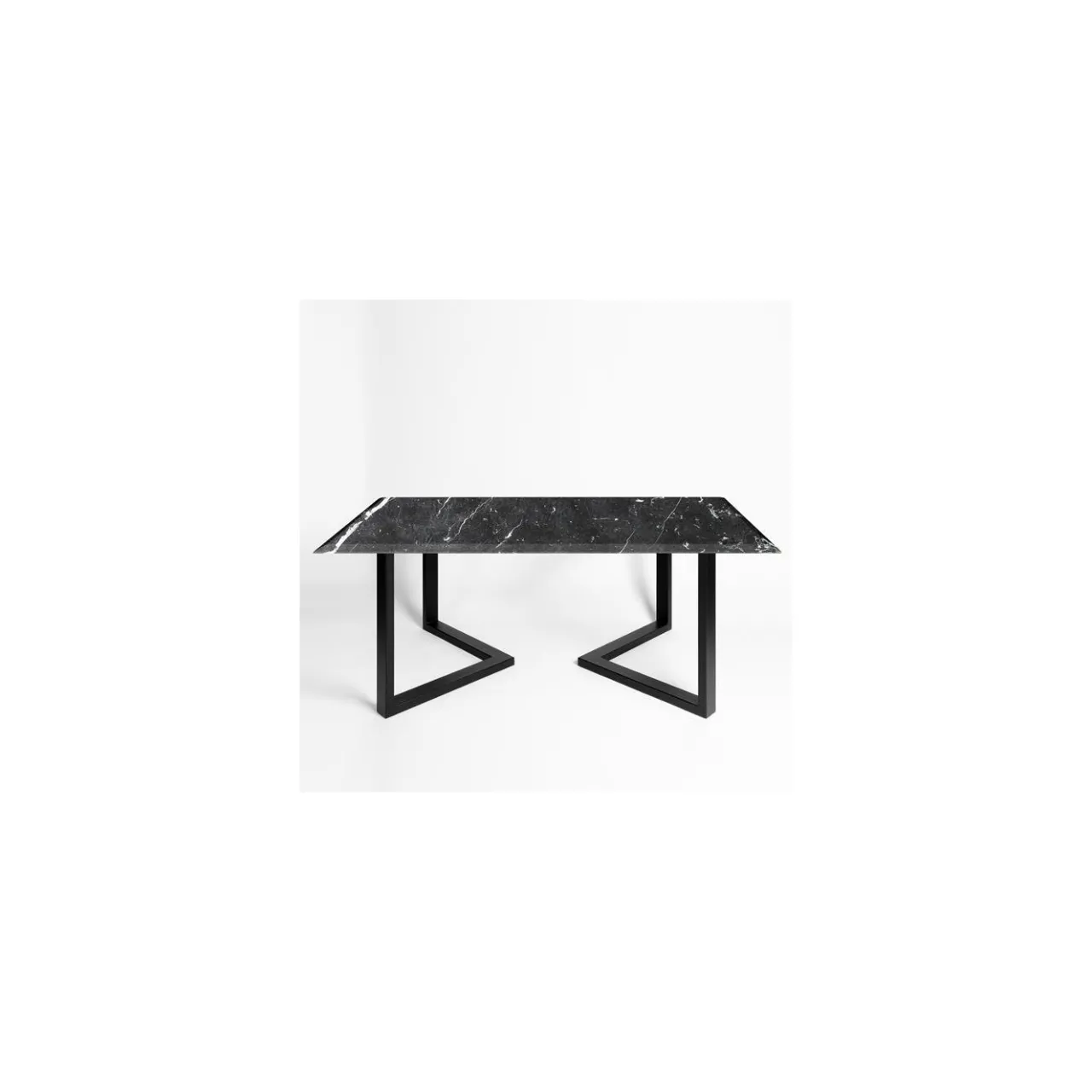 La Sartoria del Marmo by Lombardi Marmi Dining Tables<Sparviero Black Marquinia Dining Table
