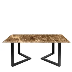 La Sartoria del Marmo by Lombardi Marmi Dining Tables<Sparviero Marron Emperador Dining Table