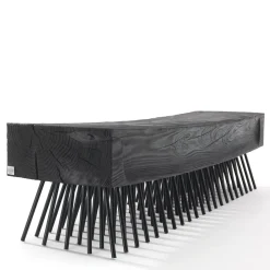 Riva 1920 Benches<Spazzola Vulcano-Black Bench by Fabio Lo Jacono