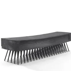 Riva 1920 Benches<Spazzola Vulcano-Black Bench by Fabio Lo Jacono