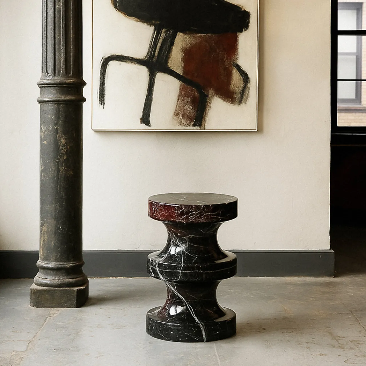 Etamorph Stools<Spira Rosso Levanto Marble Stool