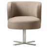 Ghidini 1961 Armchairs<Spritz Swivel Beige Leather Dining Armchair by Lorenza Bozzoli