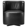 Ghidini 1961 Armchairs<Spritz Swivel Black Leather Armchair by Lorenza Bozzoli