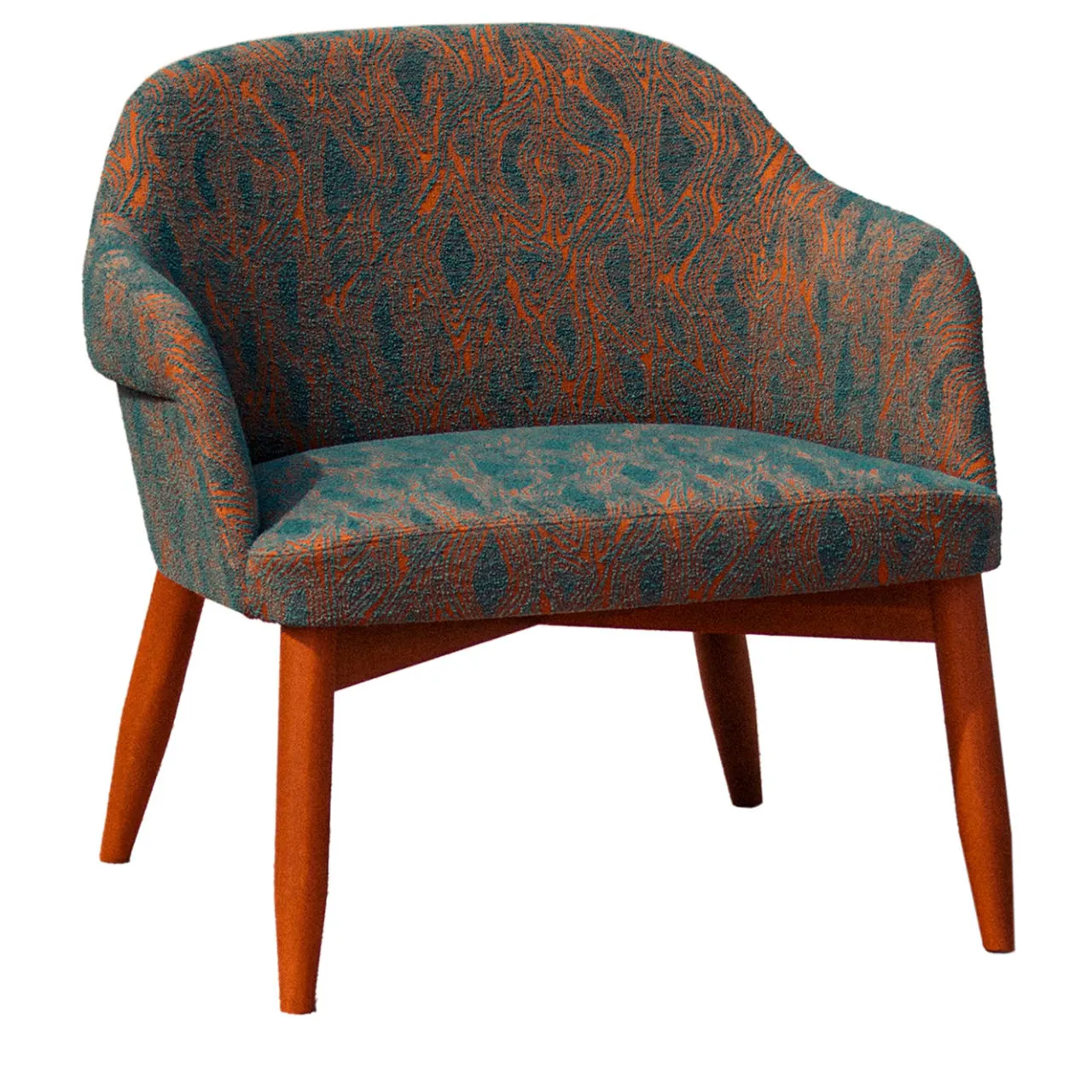 Billiani 1911 Armchairs<Spy 651 Orange and Teal Armchair by Emilio Nanni
