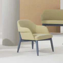 Billiani 1911 Lounge Chairs<Spy 651 Yellow and Blue Armchair by Emilio Nanni