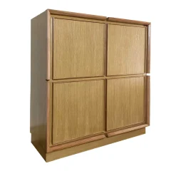 Meccani Design Sideboards Buffets<Square 4-Door Oak Cupboard by Mascia Meccani