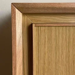 Meccani Design Sideboards Buffets<Square 4-Door Oak Cupboard by Mascia Meccani