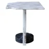 Stone Stackers Side Tables<SST022 Calacatta Oro Squared Marble Side Table