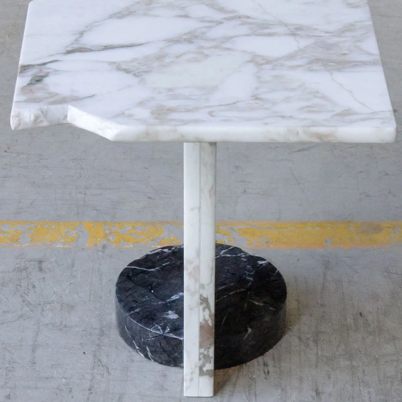 Stone Stackers Side Tables<SST022 Calacatta Oro Squared Marble Side Table