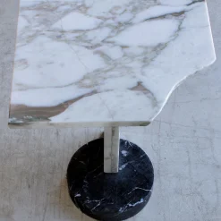 Stone Stackers Side Tables<SST022 Calacatta Oro Squared Marble Side Table
