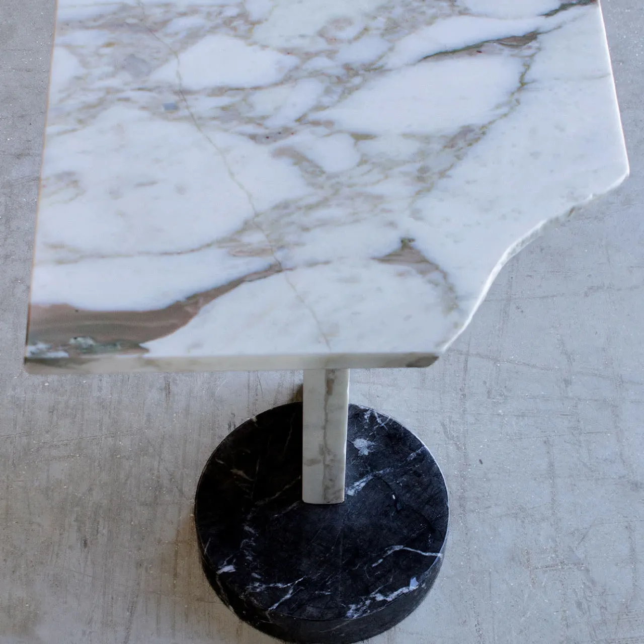 Stone Stackers Side Tables<SST022 Calacatta Oro Squared Marble Side Table