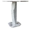 Stone Stackers Side Tables<SST021 Dover White Marble Side Table