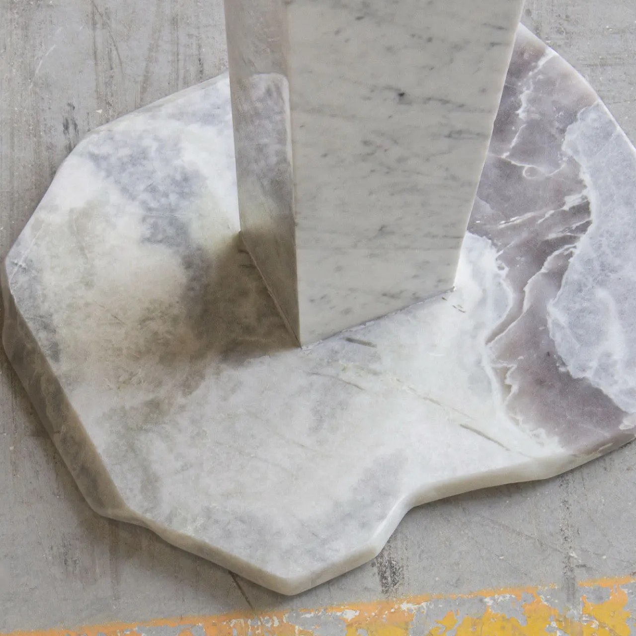 Stone Stackers Side Tables<SST021 Dover White Marble Side Table