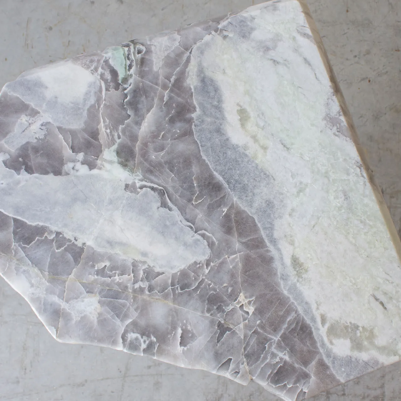 Stone Stackers Side Tables<SST021 Dover White Marble Side Table