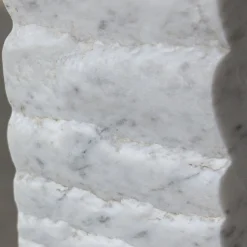 Stone Stackers Side Tables<SST021 Dover White Marble Side Table
