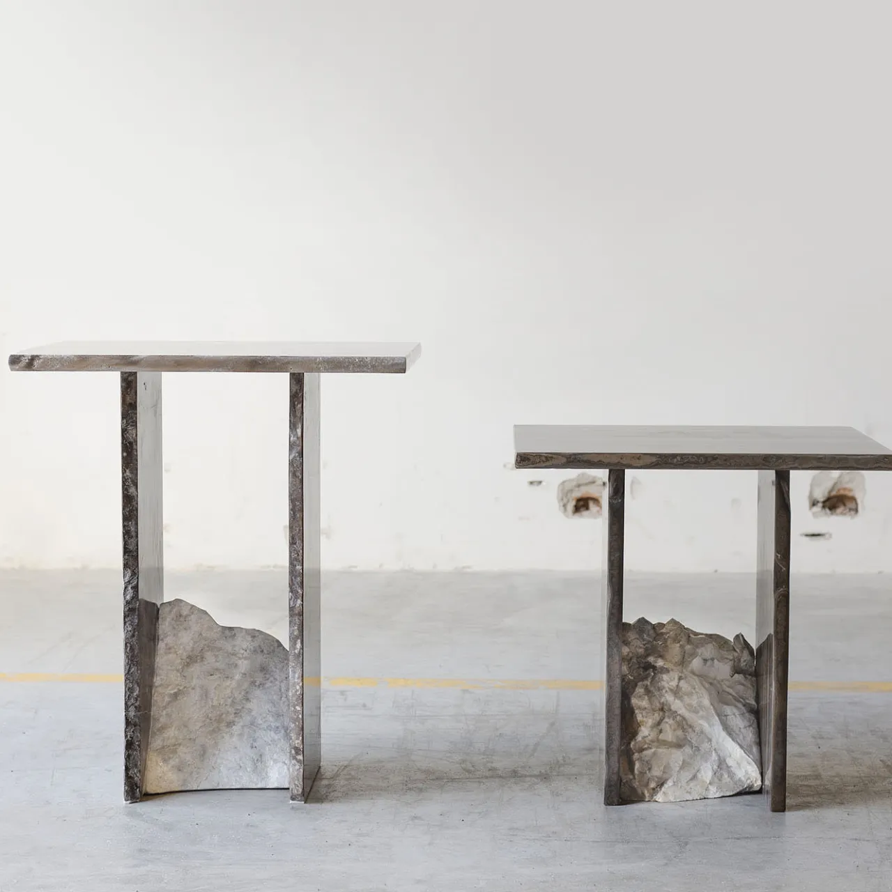 Stone Stackers Side Tables<SST013-1 Eramosa Marble Side Table