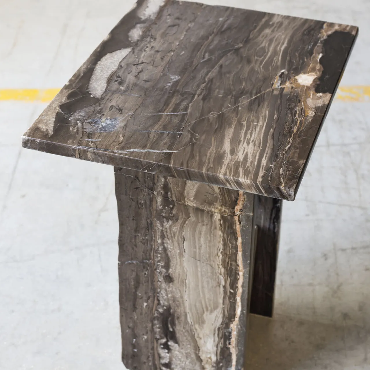 Stone Stackers Side Tables<SST013-2 Frappuccino Marble Side Table