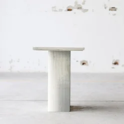 Stone Stackers Side Tables<SST016-4 Invisible Ivory & Velluto Onyx Marble Side Table