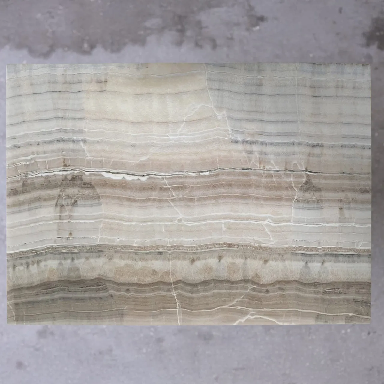 Stone Stackers Side Tables<SST016-4 Invisible Ivory & Velluto Onyx Marble Side Table