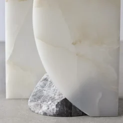 Stone Stackers Side Tables<SST026 Onyx Marble Sculptural Side Table