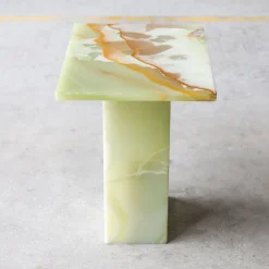 Stone Stackers Side Tables<SST016-2 Onyx Marble Side Table