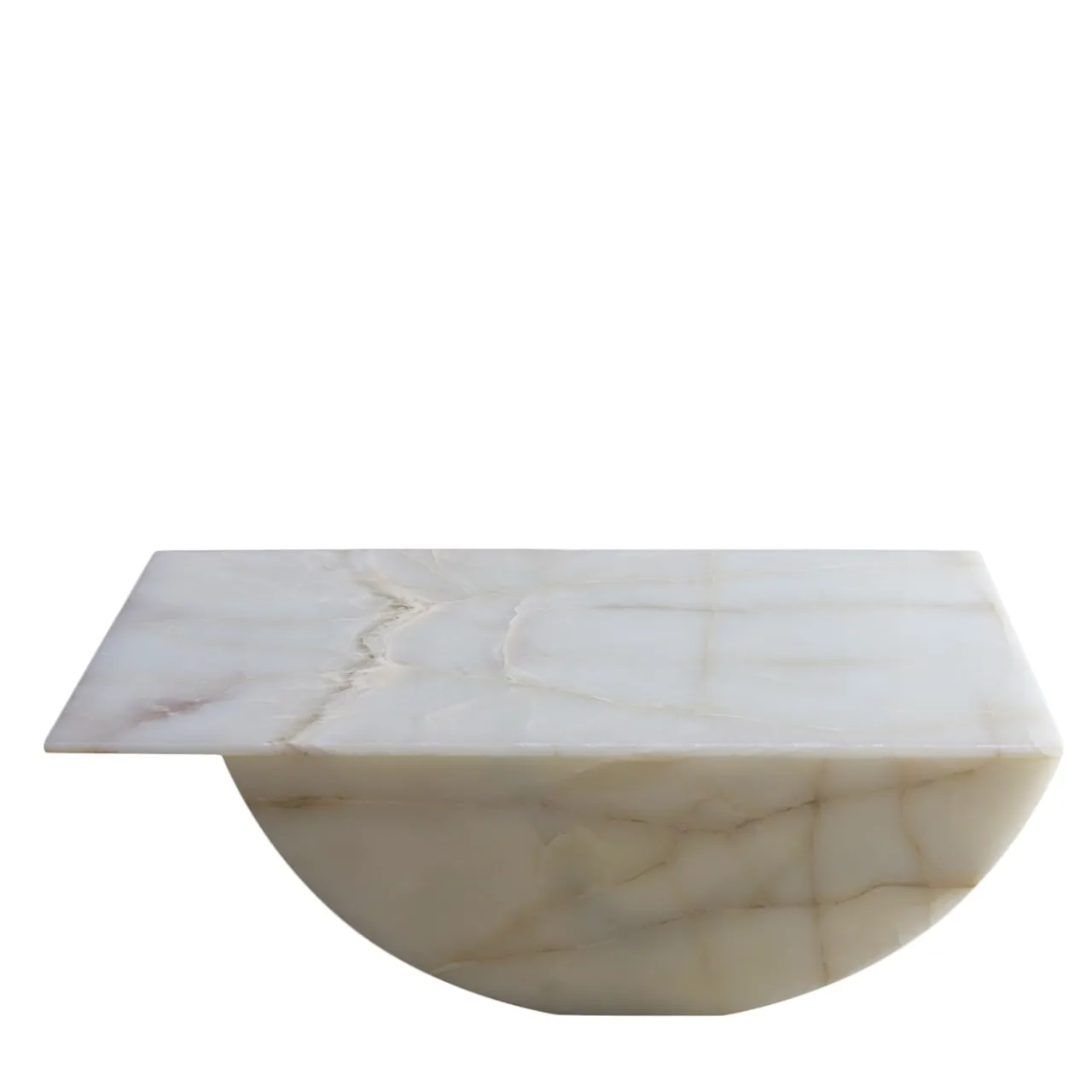 Stone Stackers Coffee Tables<SST017-1 White Onyx Marble Coffee Table