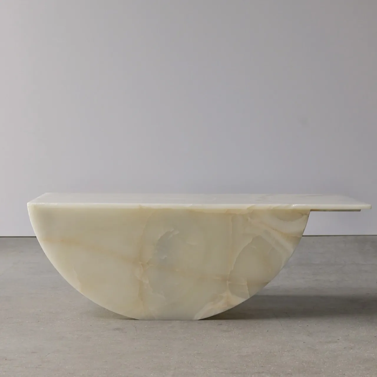 Stone Stackers Coffee Tables<SST017-1 White Onyx Marble Coffee Table
