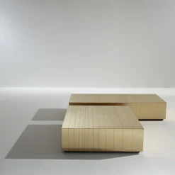 Laura Meroni Coffee Tables<ST 32 Gold Satin Brass Coffee Table