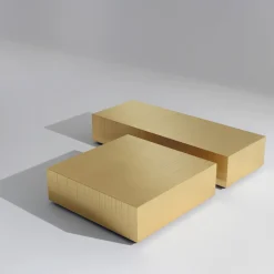 Laura Meroni Coffee Tables<ST 32 Gold Satin Brass Coffee Table