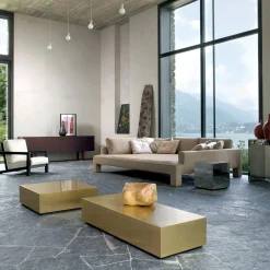 Laura Meroni Coffee Tables<ST 32 Gold Satin Brass Coffee Table