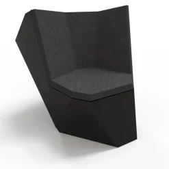 [1+2=8] Outdoor Armchairs<21st Century Dark Grey Rolling Stone Armchair