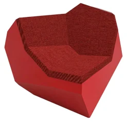[1+2=8] Outdoor Armchairs<21st Century Red Rolling Stone Armchair