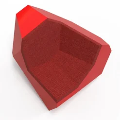 [1+2=8] Outdoor Armchairs<21st Century Red Rolling Stone Armchair