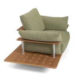 Mantellassi 1926 Outdoor Armchairs<Stand Out Green Outdoor Armchair with Side Table