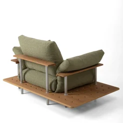 Mantellassi 1926 Outdoor Armchairs<Stand Out Green Outdoor Armchair with Side Table