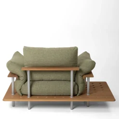 Mantellassi 1926 Outdoor Armchairs<Stand Out Green Outdoor Armchair with Side Table