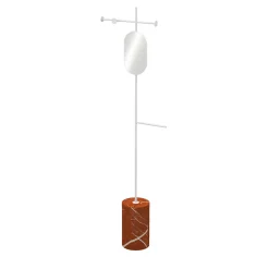 Nunzia Ponsillo Coat Stands<Stelo Red Alicante and White Coat Hanger with Mirror