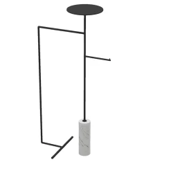 Nunzia Ponsillo Coat Stands<Stelo White Carrara and Black Coat Hanger with Stand