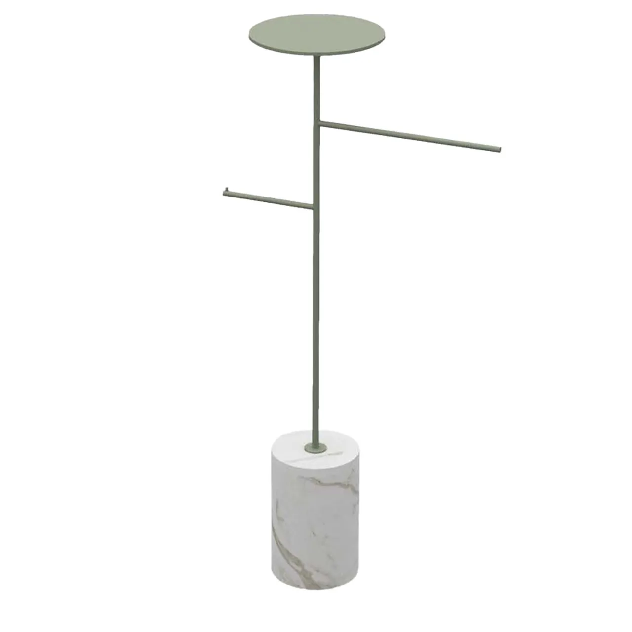 Nunzia Ponsillo Coat Stands<Stelo White Carrara and Green Coat Hanger and Object Rack