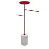 Nunzia Ponsillo Coat Stands<Stelo White Carrara and Red Coat Hanger and Object Rack