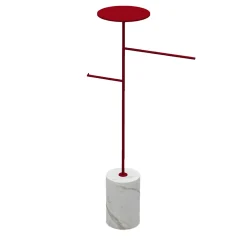 Nunzia Ponsillo Coat Stands<Stelo White Carrara and Red Coat Hanger and Object Rack
