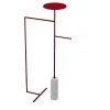 Nunzia Ponsillo Coat Stands<Stelo White Carrara and Red Coat Hanger with Stand