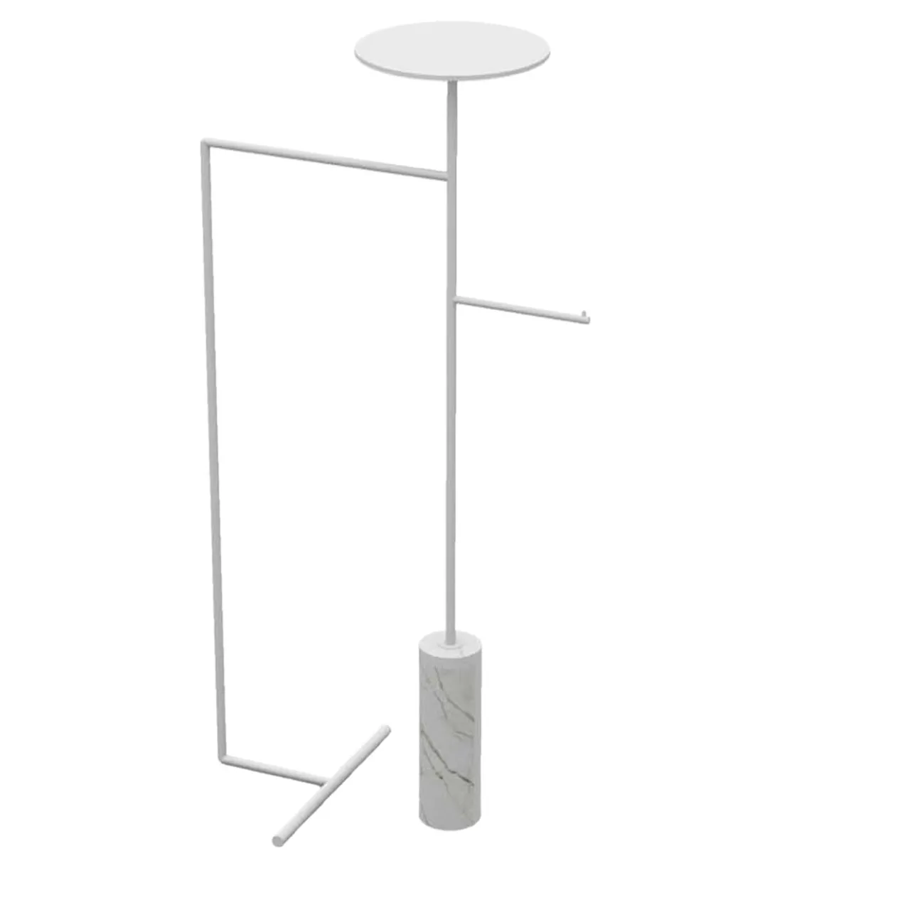 Nunzia Ponsillo Coat Stands<Stelo White Carrara and White Coat Hanger with Stand